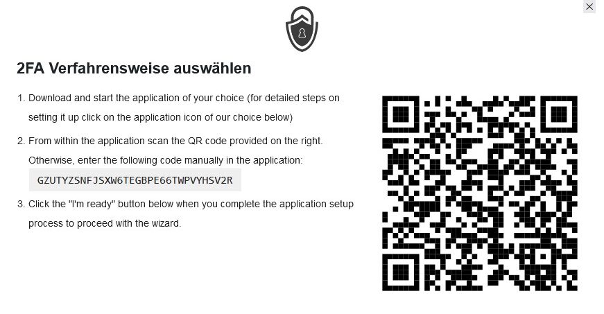 Im Initialisierungsassistenten nehmen Sie die wichtigsten Einstellungen für die Zwei-Faktor-Authentifizierung vor.